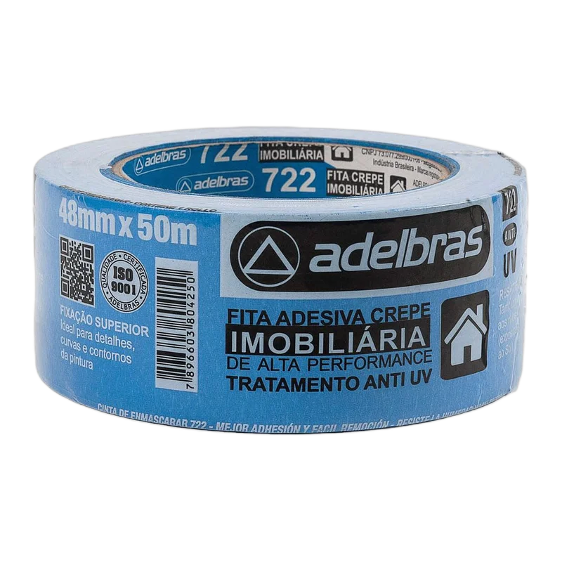 FITA CREPE AZUL 48X50 ADELBRAS
