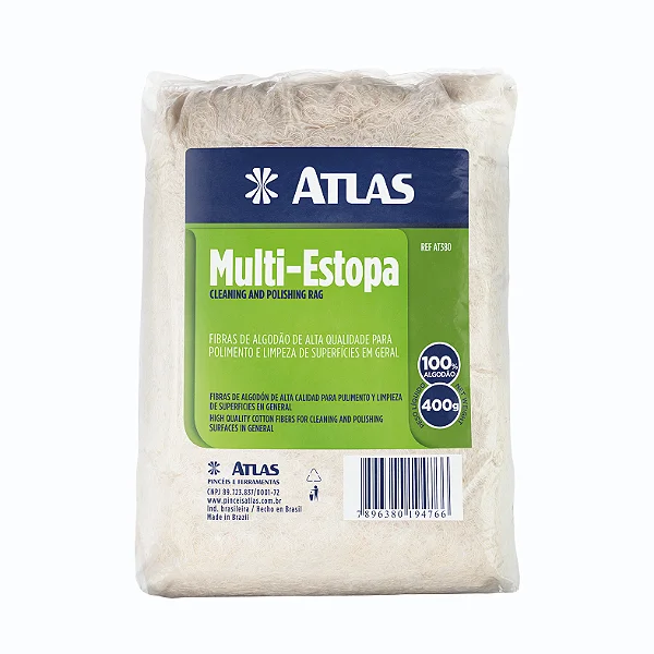 ESTOPA MULTI ALGODAO 400G ATLAS